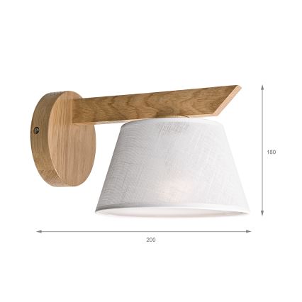 Brilagi - Nástěnné svítidlo ANTHONY 1xE14/40W/230V dub/bílá