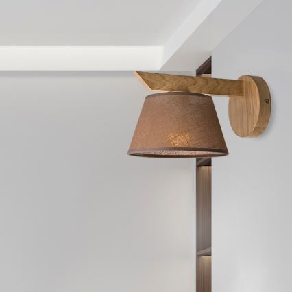 Brilagi - Nástěnné svítidlo ANTHONY 1xE14/40W/230V dub/hnědá