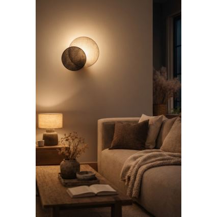 Brilagi - Nástěnné svítidlo CIRCLES 1xE27/60W/230V pr. 35 cm krémová/hnědá