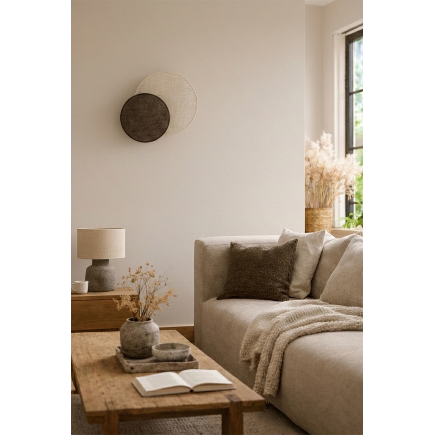 Brilagi - Nástěnné svítidlo CIRCLES 1xE27/60W/230V pr. 35 cm krémová/hnědá