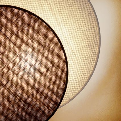 Brilagi - Nástěnné svítidlo CIRCLES 1xE27/60W/230V pr. 35 cm krémová/hnědá