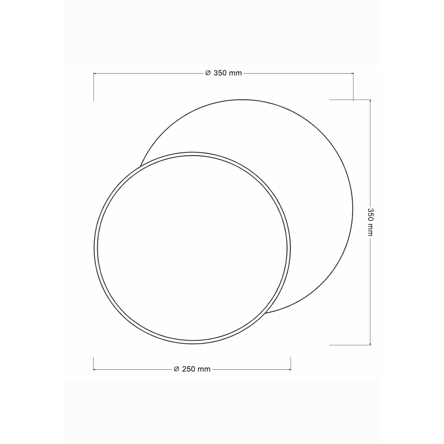 Brilagi - Nástěnné svítidlo CIRCLES 1xE27/60W/230V pr. 35 cm krémová/hnědá