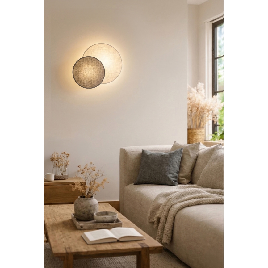 Brilagi - Nástěnné svítidlo CIRCLES 1xE27/60W/230V pr. 35 cm krémová/šedá
