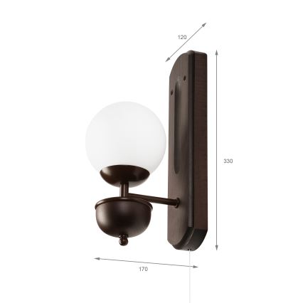Brilagi - Nástěnné svítidlo COTTAGE 1xG9/40W/230V buk/bílá