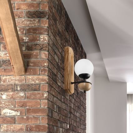 Brilagi - Nástěnné svítidlo COTTAGE 1xG9/40W/230V dub/bílá