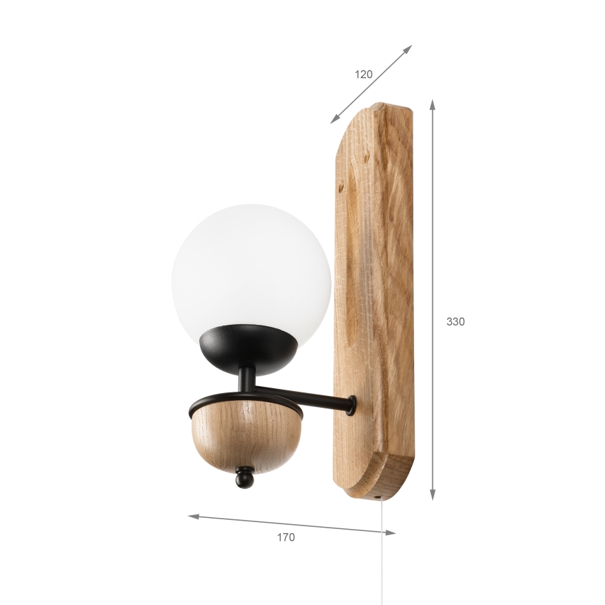 Brilagi - Nástěnné svítidlo COTTAGE 1xG9/40W/230V dub/bílá