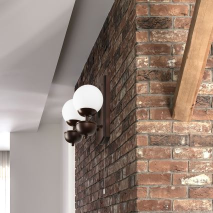 Brilagi - Nástěnné svítidlo COTTAGE 2xG9/40W/230V buk/bílá
