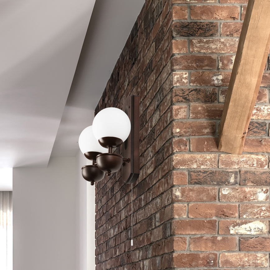 Brilagi - Nástěnné svítidlo COTTAGE 2xG9/40W/230V buk/bílá
