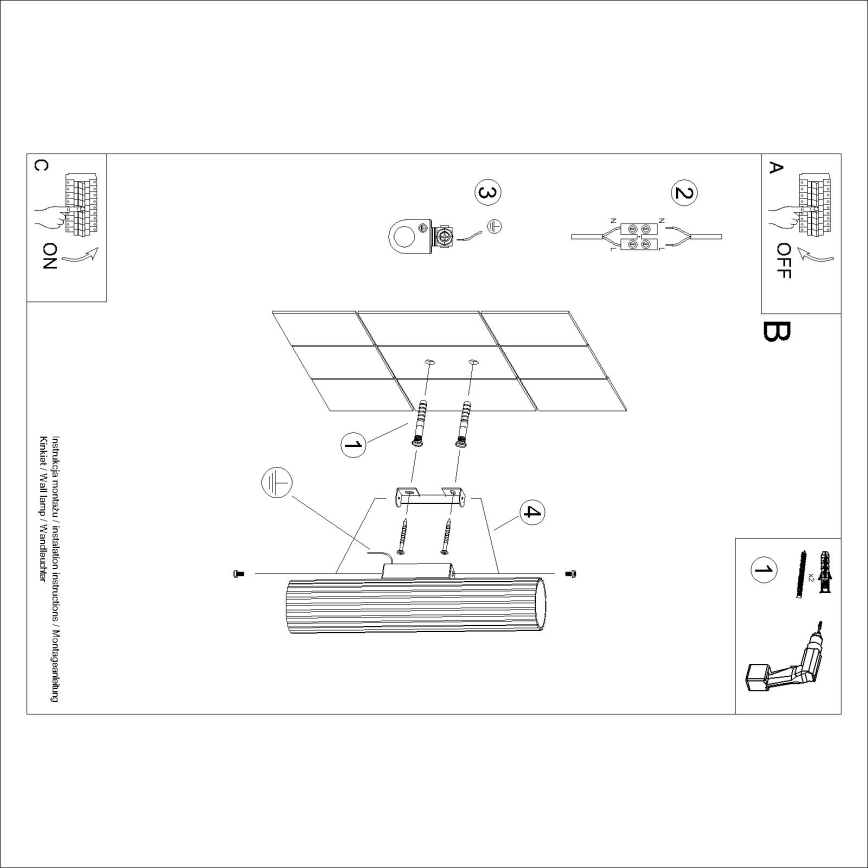 Brilagi - Nástěnné svítidlo CRESTO 2xGU10/10W/230V 30 cm zlatá