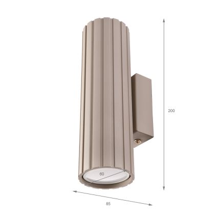 Brilagi - Nástěnné svítidlo CRISPINA 2xGU10/10W/230V 20 cm béžová