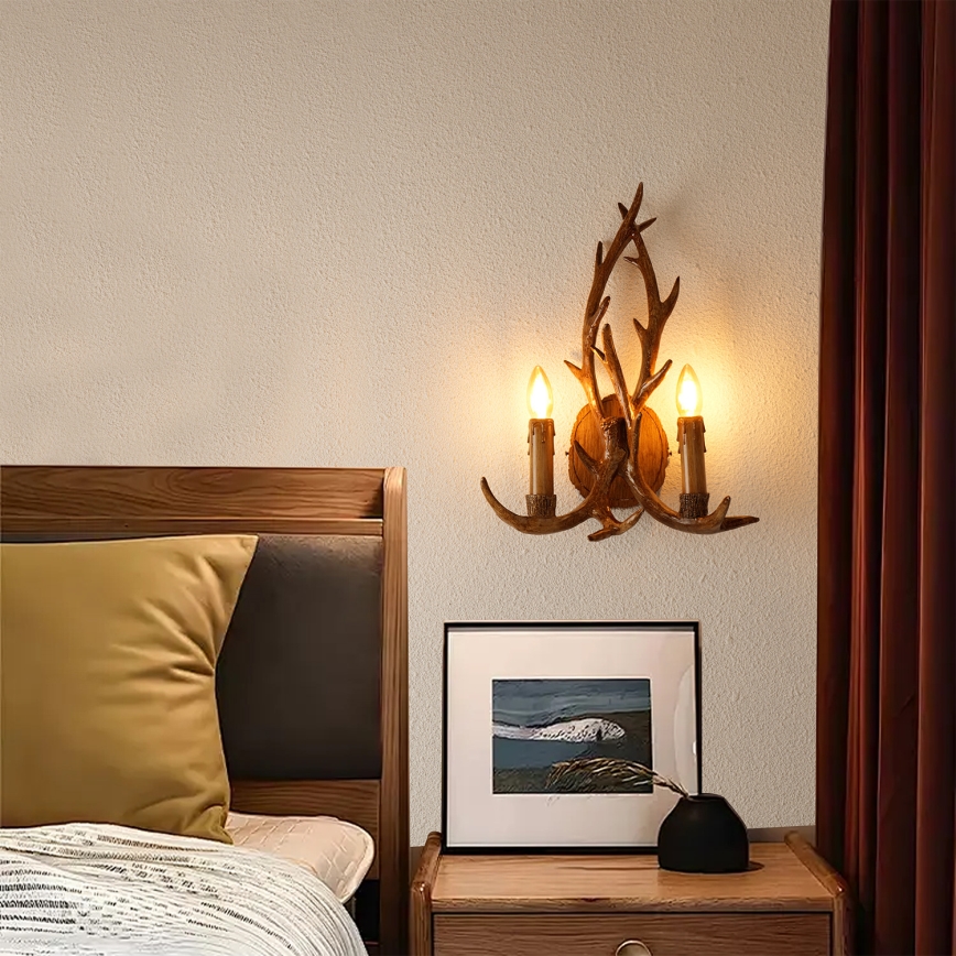 Brilagi - Nástěnné svítidlo DEER 2xE14/10W/230V paroží