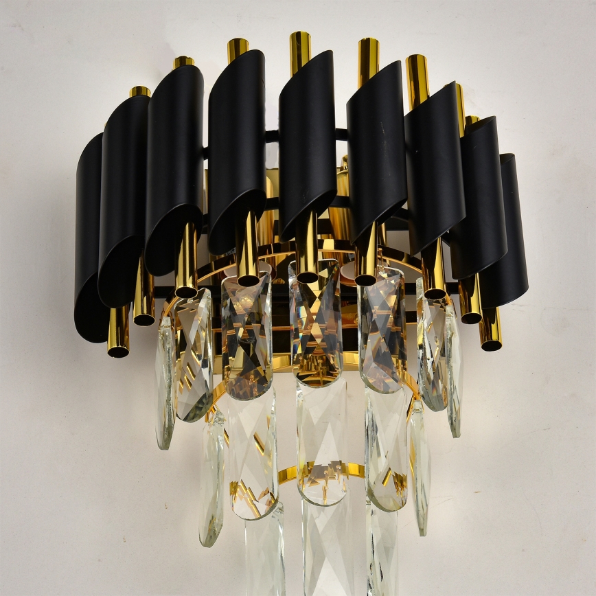 Brilagi - Nástěnné svítidlo ECLIPSE 2xE14/10W/230V černá/zlatá