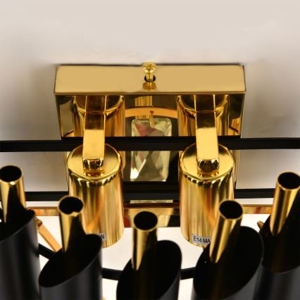 Brilagi - Nástěnné svítidlo ECLIPSE 2xE14/10W/230V černá/zlatá