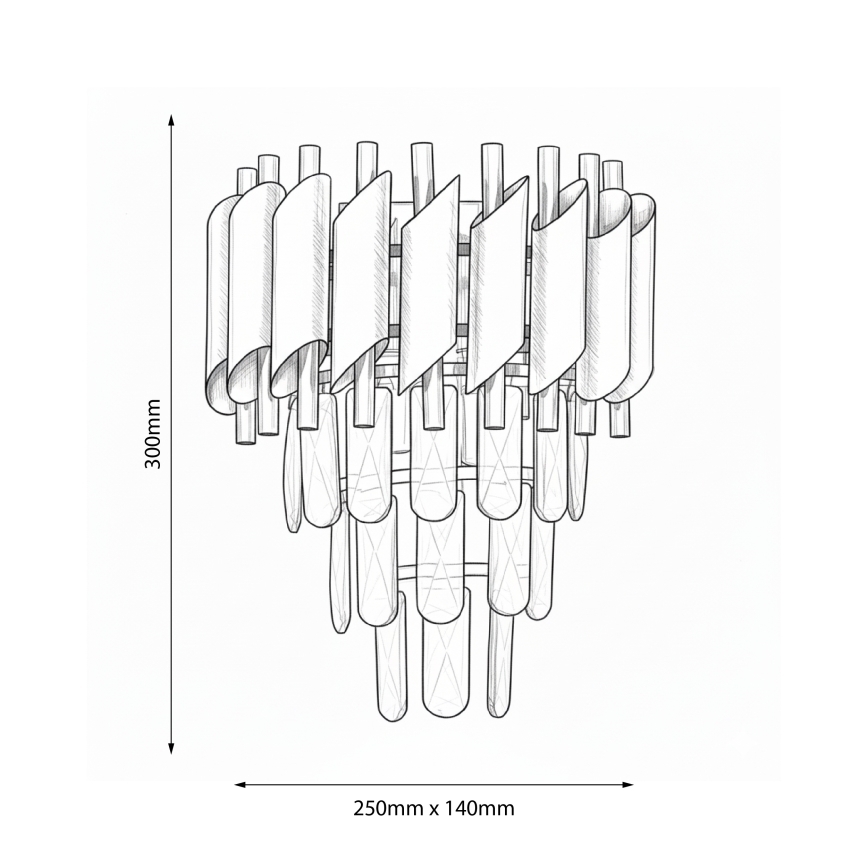 Brilagi - Nástěnné svítidlo ECLIPSE 2xE14/10W/230V černá/zlatá