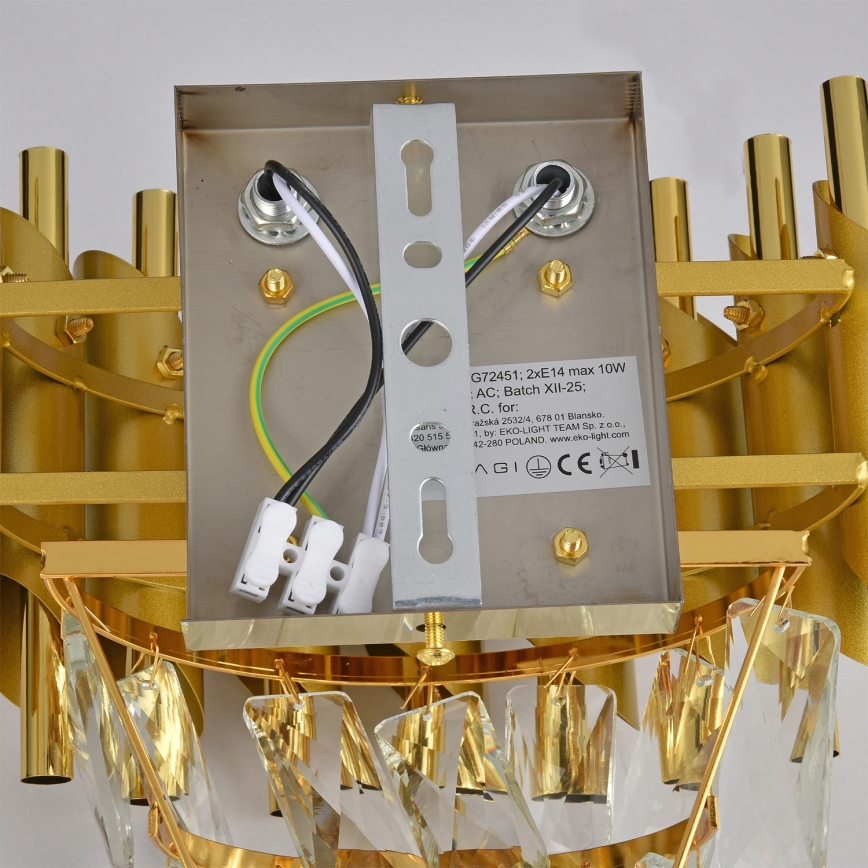 Brilagi - Nástěnné svítidlo ECLIPSE 2xE14/10W/230V zlatá