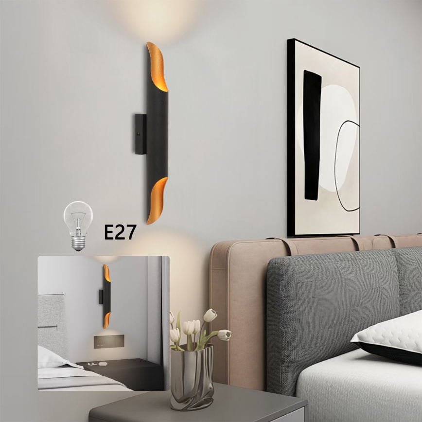 Brilagi - Nástěnné svítidlo KALMAR 2xE27/40W/230V černá/bronzová