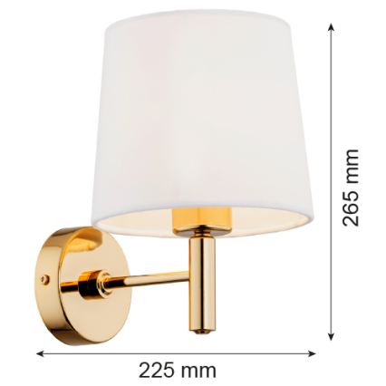 Brilagi - Nástěnné svítidlo MONTE 1xE27/15W/230V krémová/zlatá