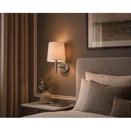 Brilagi - Nástěnné svítidlo MONTE 1xE27/60W/230V béžová/lesklý chrom