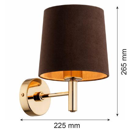 Brilagi - Nástěnné svítidlo MONTE 1xE27/60W/230V hnědá/zlatá