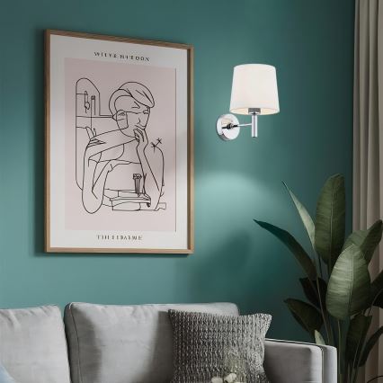 Brilagi - Nástěnné svítidlo MONTE 1xE27/60W/230V krémová/lesklý chrom