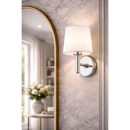 Brilagi - Nástěnné svítidlo MONTE 1xE27/60W/230V krémová/lesklý chrom