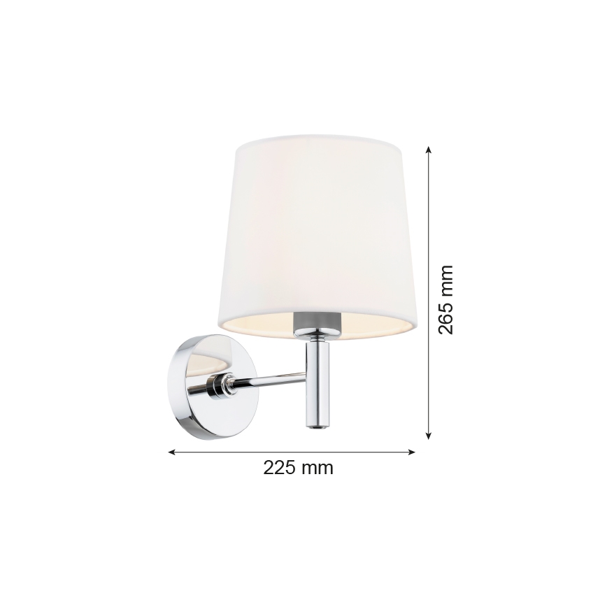 Brilagi - Nástěnné svítidlo MONTE 1xE27/60W/230V krémová/lesklý chrom