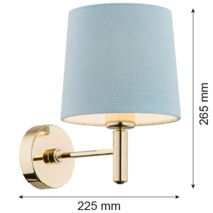 Brilagi - Nástěnné svítidlo MONTE 1xE27/60W/230V modrá/zlatá