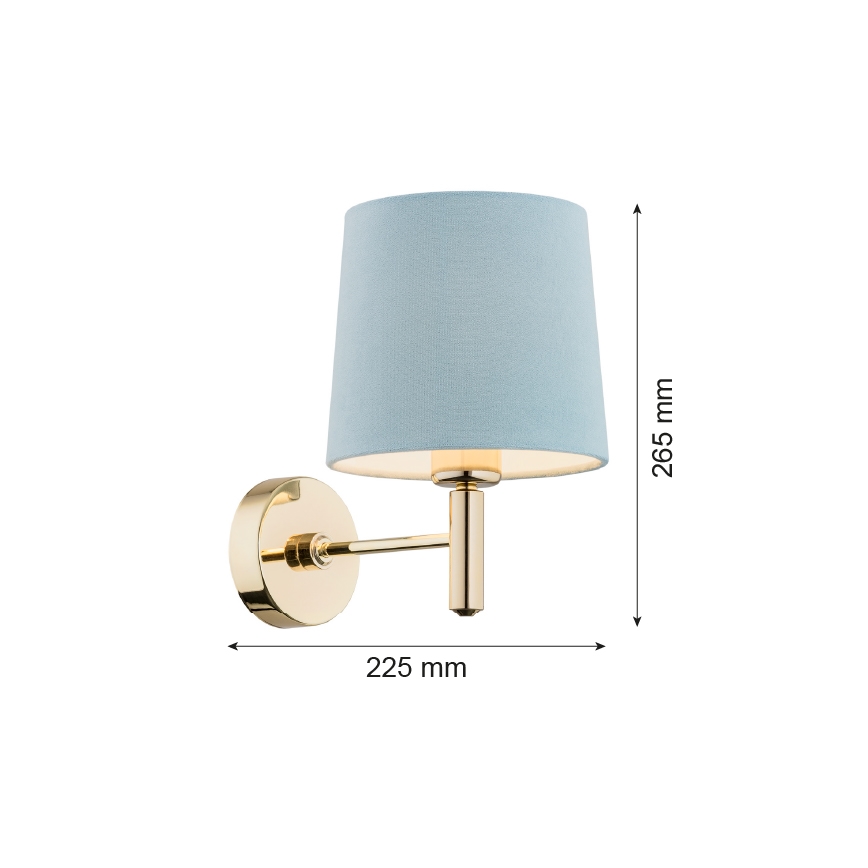 Brilagi - Nástěnné svítidlo MONTE 1xE27/60W/230V modrá/zlatá