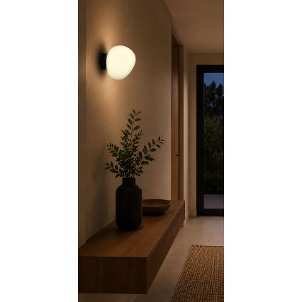 BRILAGI - Nástěnné svítidlo PEBBLES 1xE27/40W/230V pr. 20 cm černá