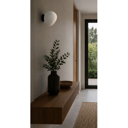 BRILAGI - Nástěnné svítidlo PEBBLES 1xE27/40W/230V pr. 20 cm černá