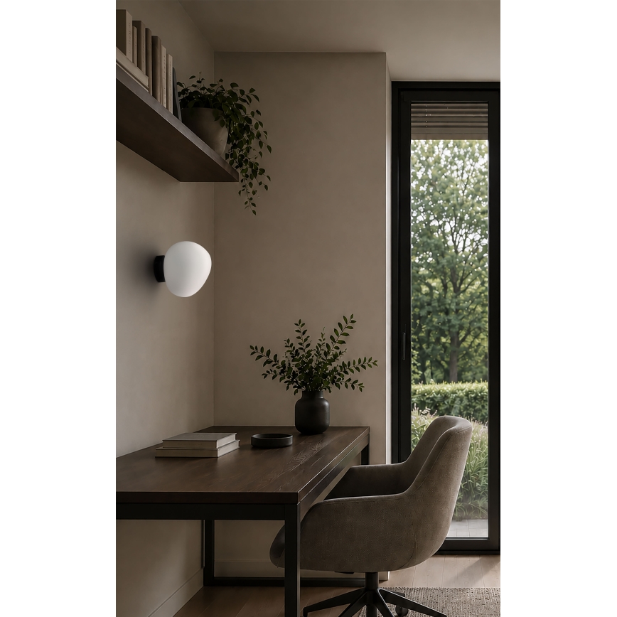BRILAGI - Nástěnné svítidlo PEBBLES 1xE27/40W/230V pr. 20 cm černá