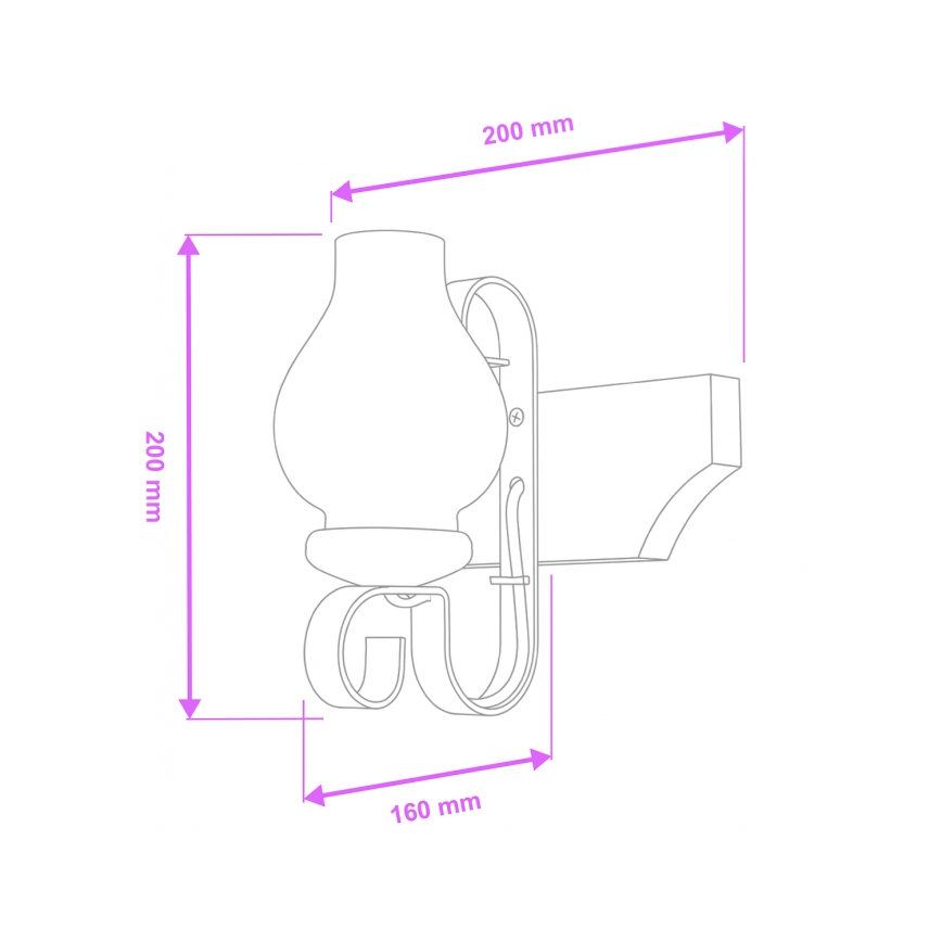 Brilagi - Nástěnné svítidlo QUEEN 1xE14/40W/230V buk/ořech