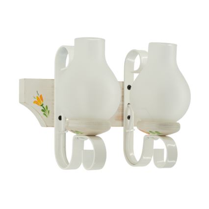 Brilagi - Nástěnné svítidlo QUEEN 2xE14/40W/230V buk/krémová