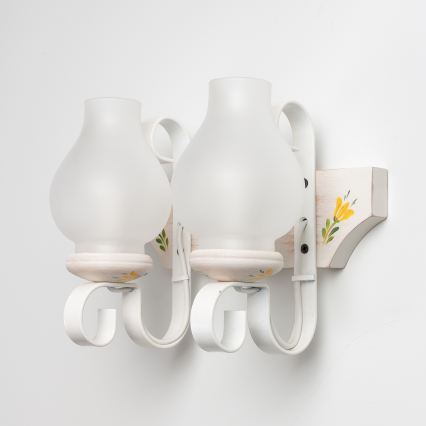 Brilagi - Nástěnné svítidlo QUEEN 2xE14/40W/230V buk/krémová