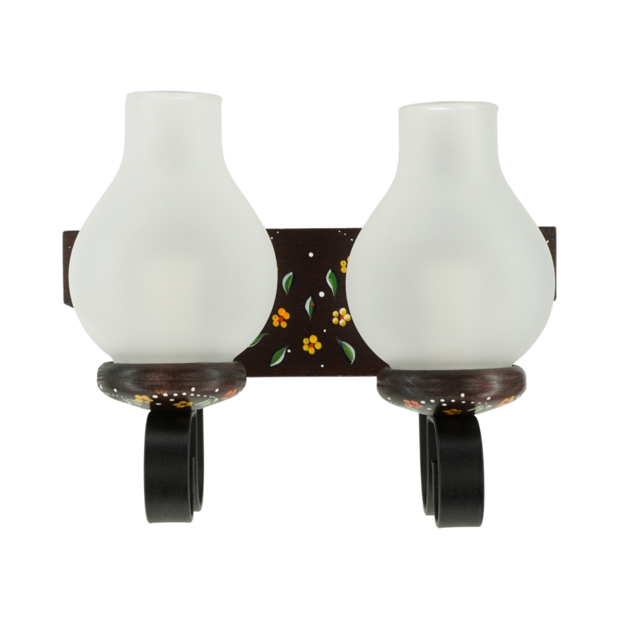 Brilagi - Nástěnné svítidlo QUEEN 2xE14/40W/230V buk/wenge