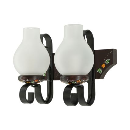 Brilagi - Nástěnné svítidlo QUEEN 2xE14/40W/230V buk/wenge