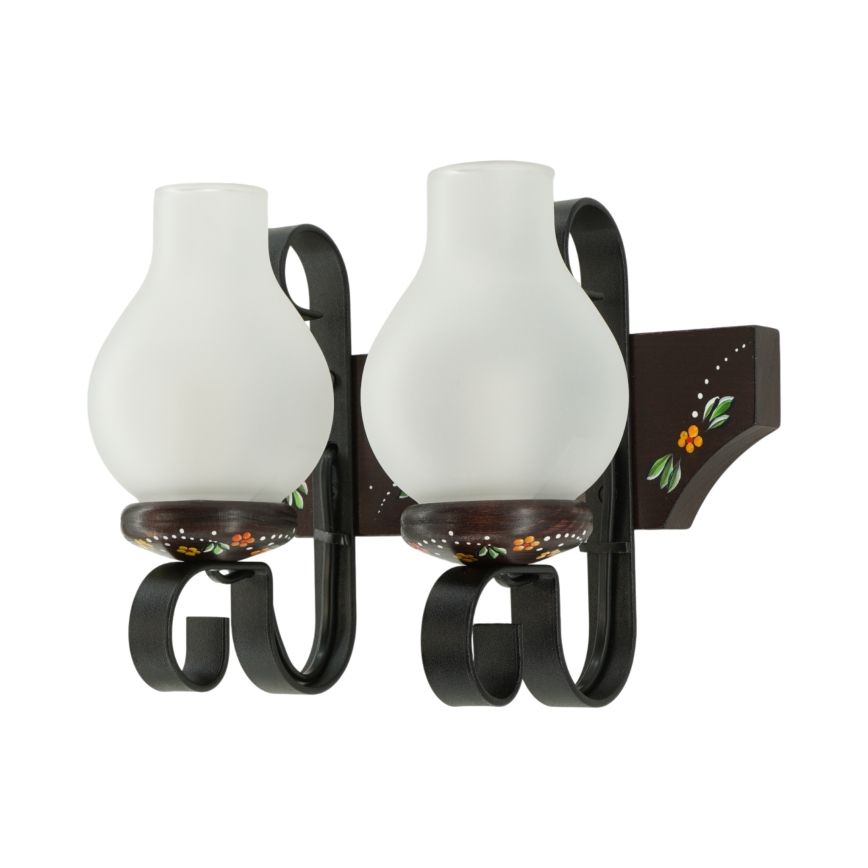 Brilagi - Nástěnné svítidlo QUEEN 2xE14/40W/230V buk/wenge