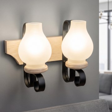 Brilagi - Nástěnné svítidlo QUEEN 2xE14/40W/230V dub