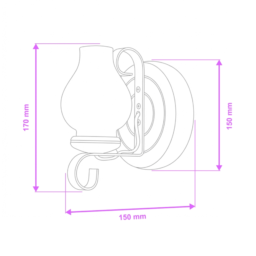 Brilagi - Nástěnné svítidlo ROATA APLICA 1xE14/40W/230V buk