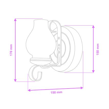Brilagi - Nástěnné svítidlo ROATA APLICA 1xE14/40W/230V buk/ořech