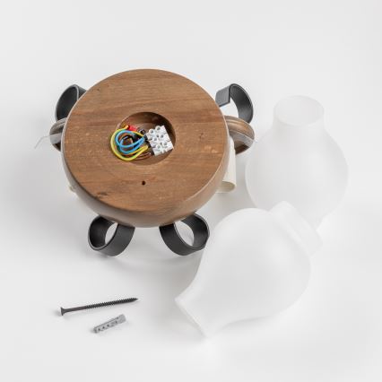 Brilagi - Nástěnné svítidlo ROATA APLICA 2xE14/40W/230V buk/ořech