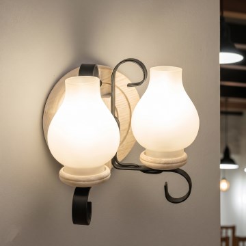 Brilagi - Nástěnné svítidlo ROATA APLICA 2xE14/40W/230V dub