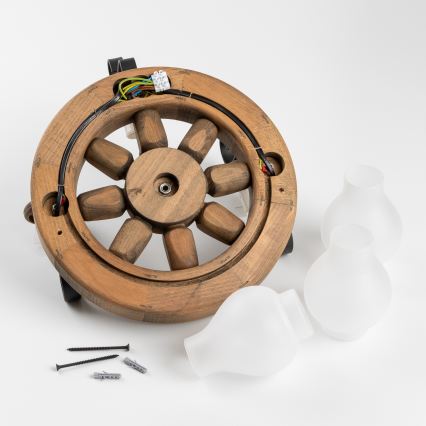 Brilagi - Nástěnné svítidlo ROATA APLICA 3xE14/40W/230V buk