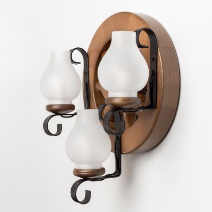 Brilagi - Nástěnné svítidlo ROATA APLICA 3xE14/40W/230V buk/ořech