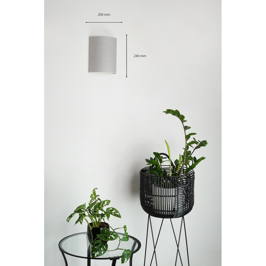 Brilagi - Nástěnné svítidlo SEMI 1xE27/15W/230V pr. 20 cm šedá