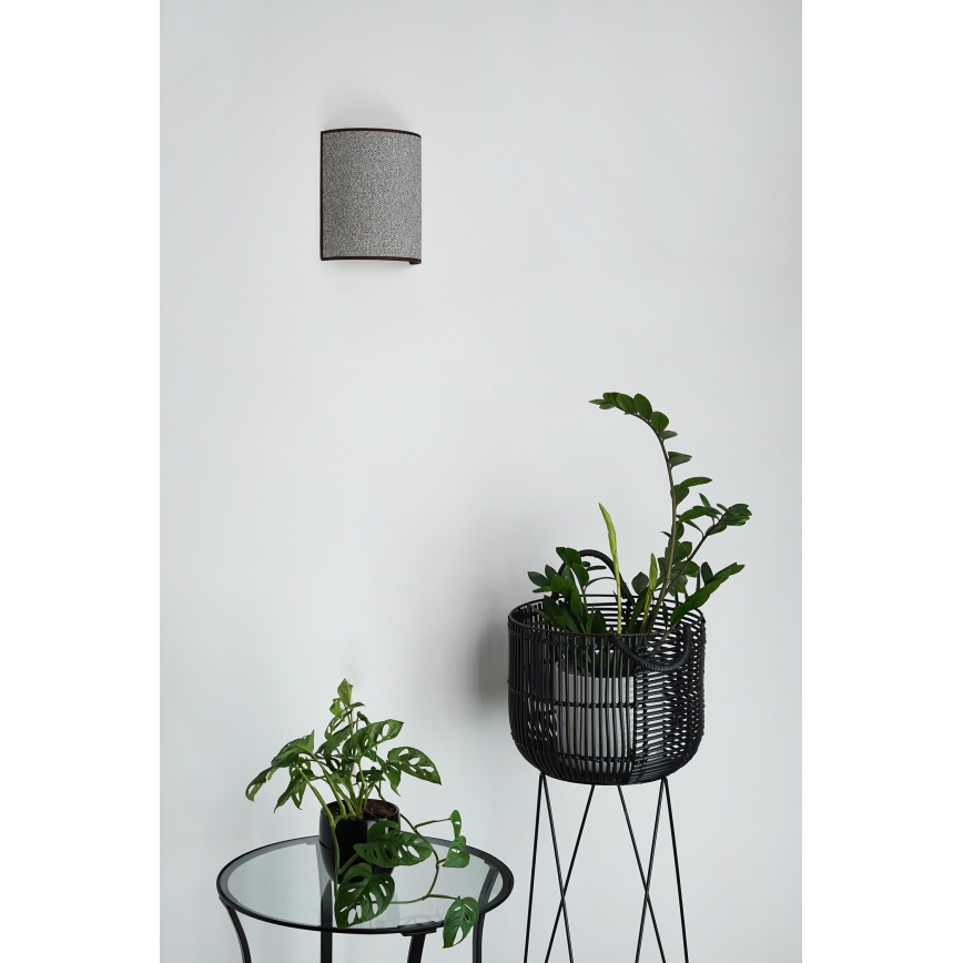 Brilagi - Nástěnné svítidlo SEMI 1xE27/15W/230V pr. 20 cm šedá