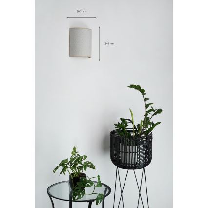 Brilagi - Nástěnné svítidlo SEMI CIRCLE 1xE27/15W/230V světle šedá