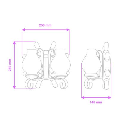Brilagi - Nástěnné svítidlo TIMONA 2xE14/40W/230V buk