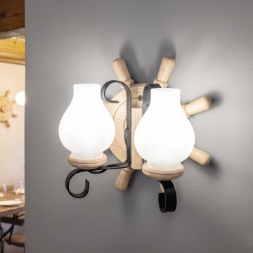 Brilagi - Nástěnné svítidlo TIMONA 2xE14/40W/230V dub