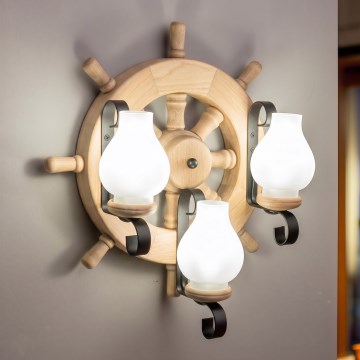 Brilagi - Nástěnné svítidlo TIMONA 3xE14/40W/230V dub